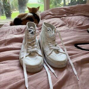 Vans White High-Top Sneakers